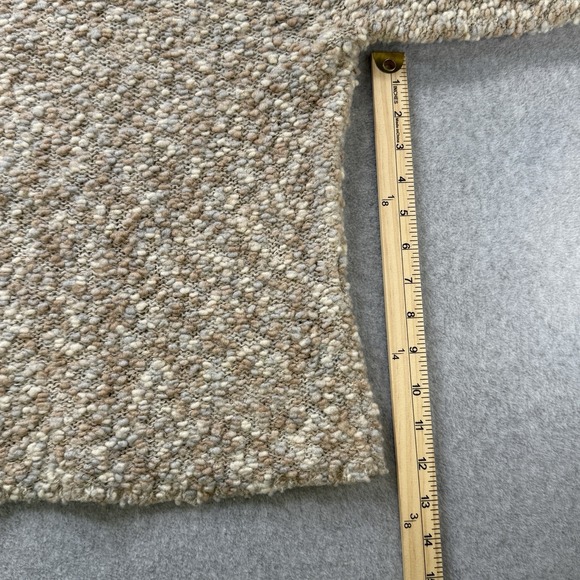 Talbots Petites Bouclé Turtleneck Sweater Beige‎ Brown Wool Blend M - Picture 3 of 7